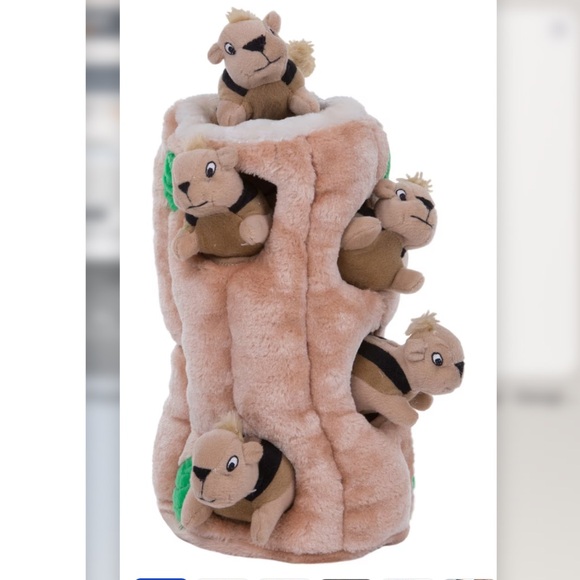 Hide-A-Squirrel Interactive Squeaky Puzzel Toy - Picture 2 of 4